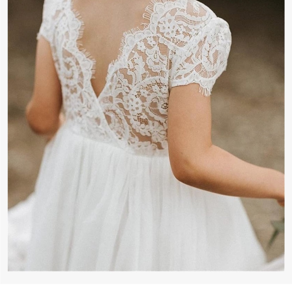 Elegant White Lace Kids Formal Dress NWT